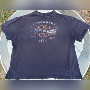 Harley Davidson San Diego Men's 3XL Black Distressed Tee. FUC